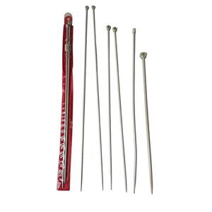 VTG BERNAT PLASTIC & Aluminum KNITTING NEEDLES 3‎ PAIRS AERO Made in England